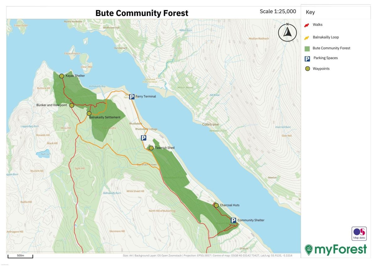 Bute Community Forest Map